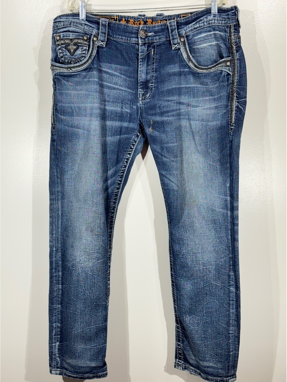 Rock Revival Trellis Slim Straight Jeans Size 40